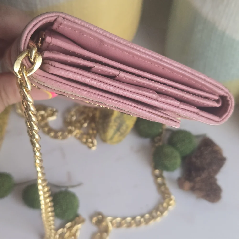 MCM Large Visetos Trifold Continental Wallet With Detachable Unbranded Chain - Picture 5 of 13